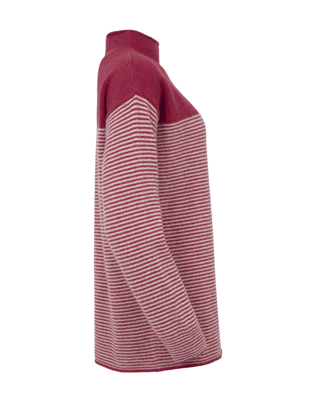 Pure Lambswool Striped Funnel Neck Jumper 5 of 9