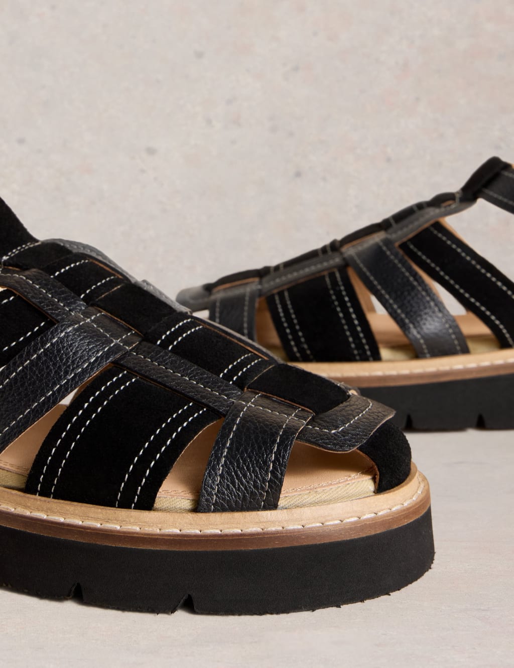 Leather Buckle Ankle Strap Flat Sandals 4 of 4