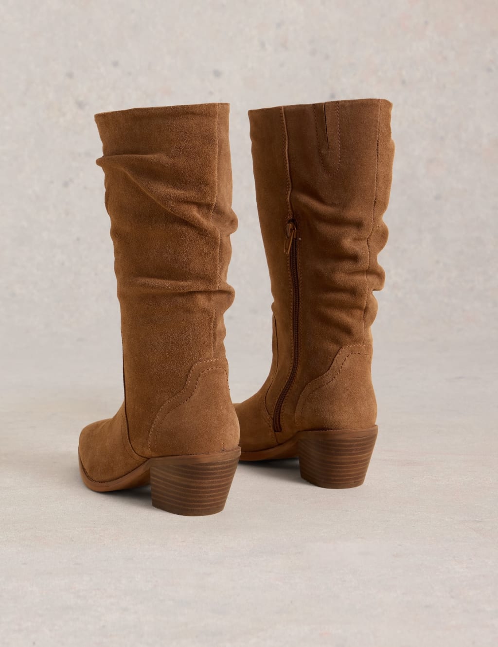 Azalea Suede Mid Slouch Boot 3 of 4