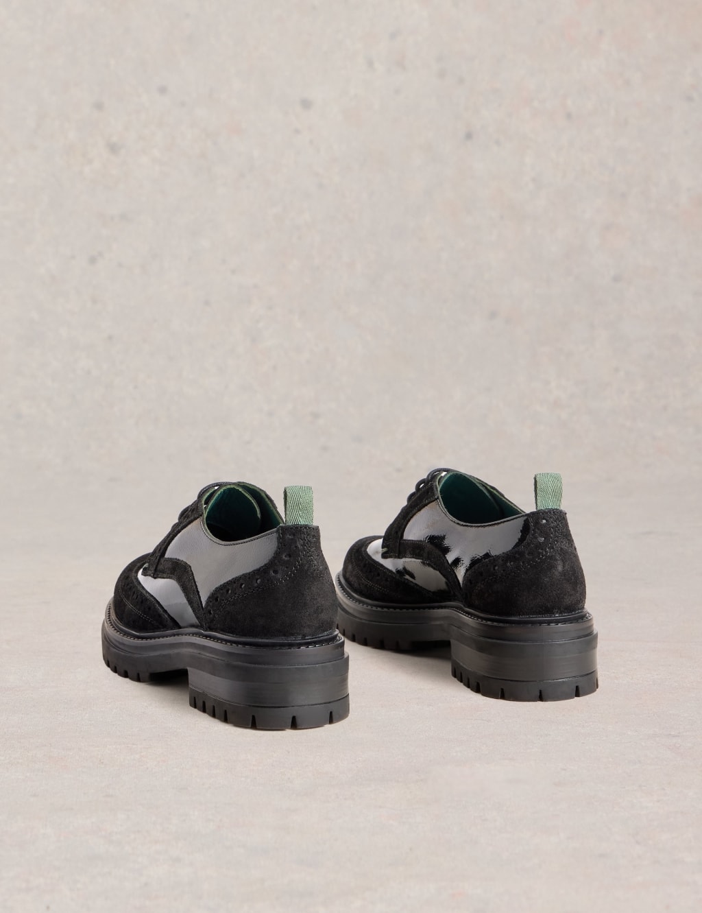 Leather Patent Chunky Brogues 3 of 4