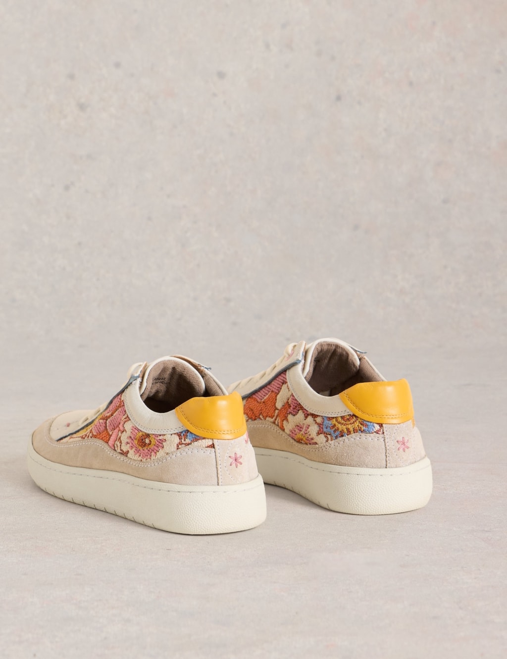 Leather Colour Block Flatform Trainers 3 of 4