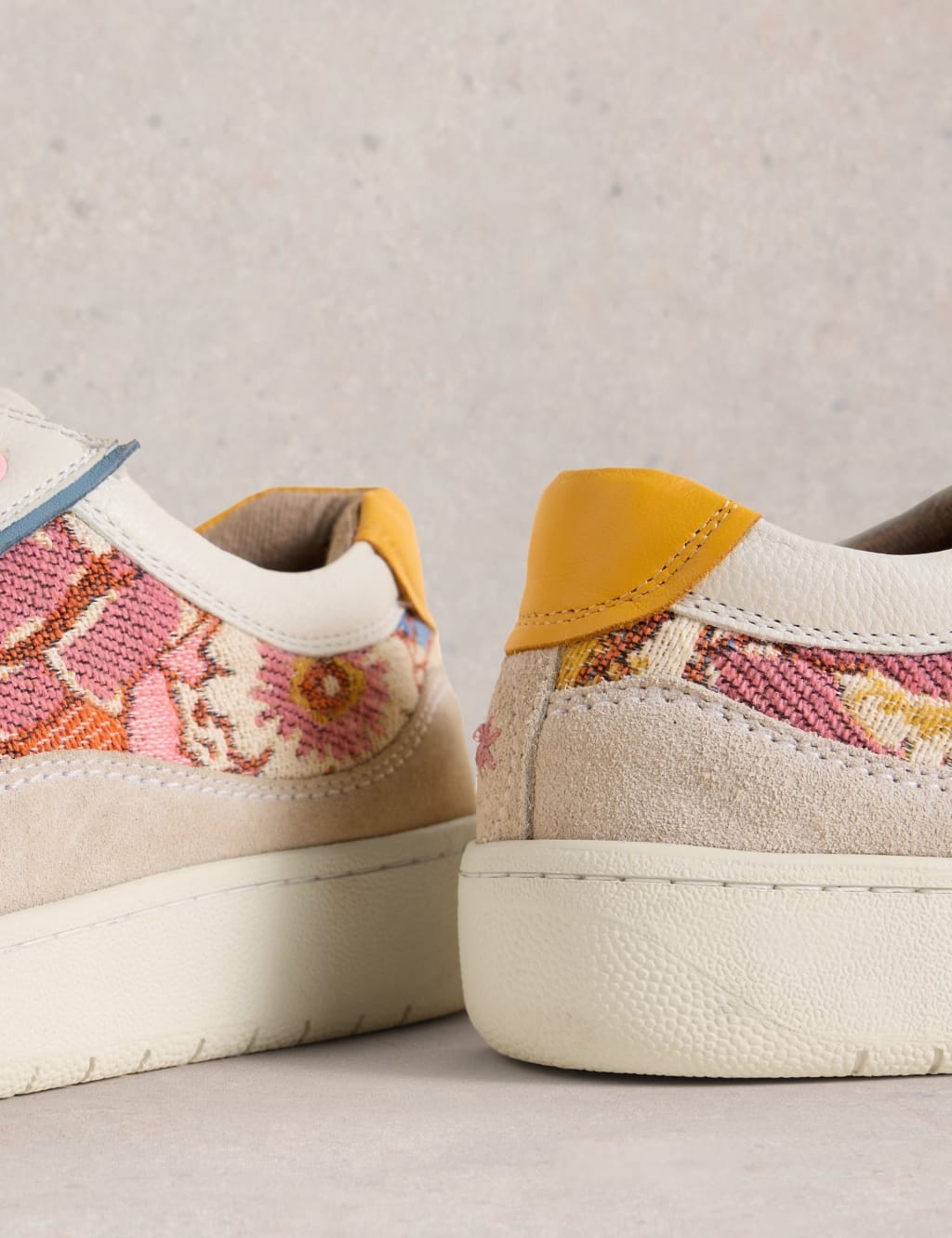 Leather Colour Block Flatform Trainers 4 of 4