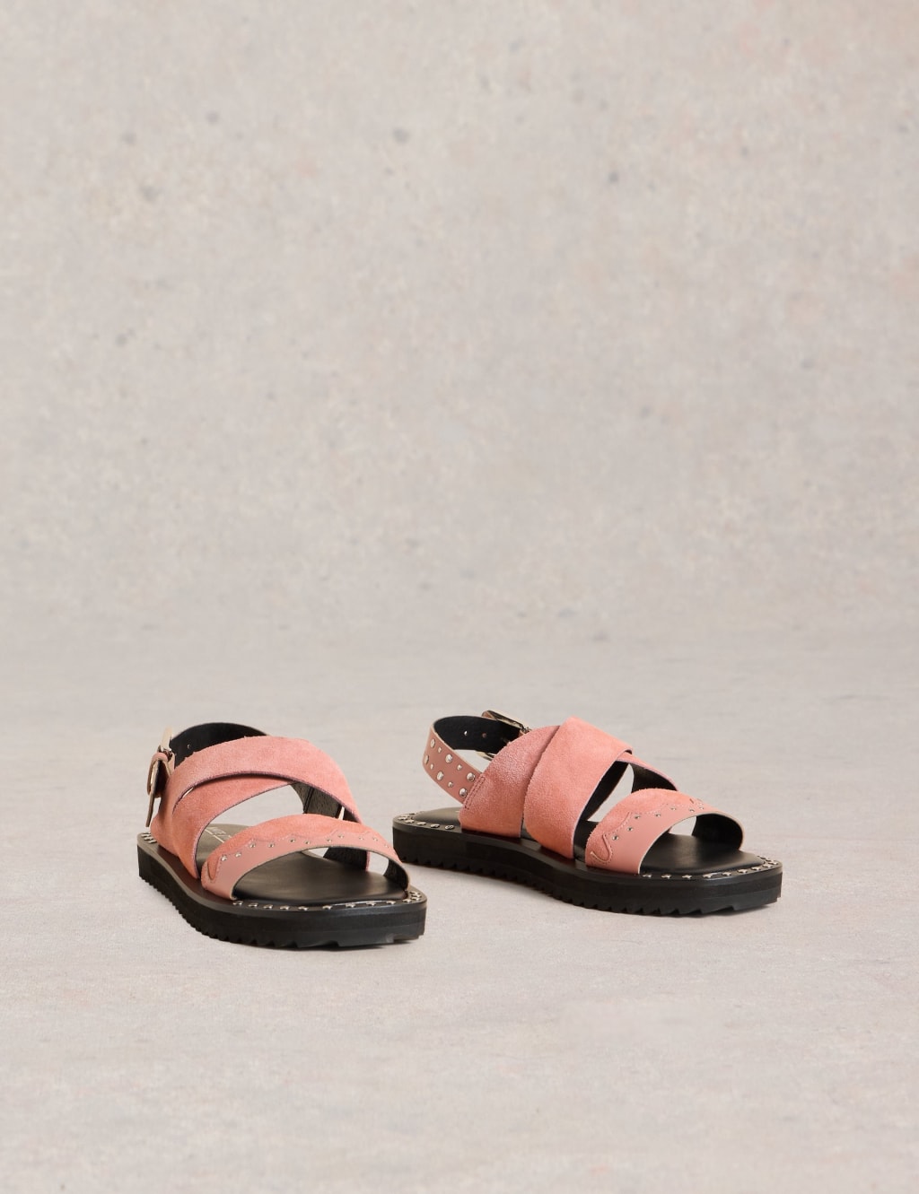 Suede Western Ankle Strap Sandal 2 of 4