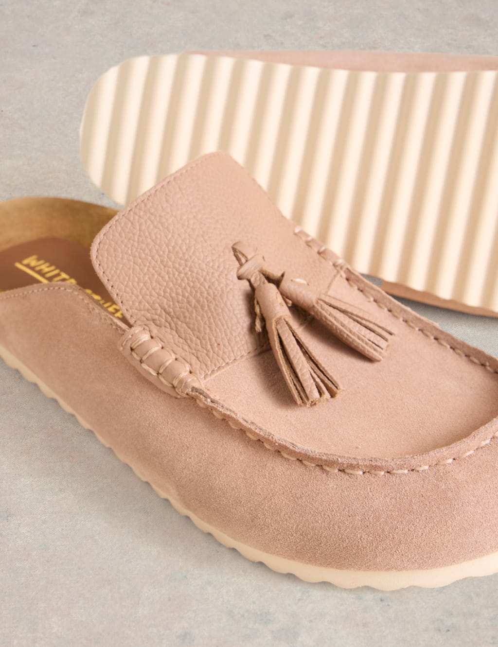 Suede Tassel Slip On Footbed Mules 4 of 4
