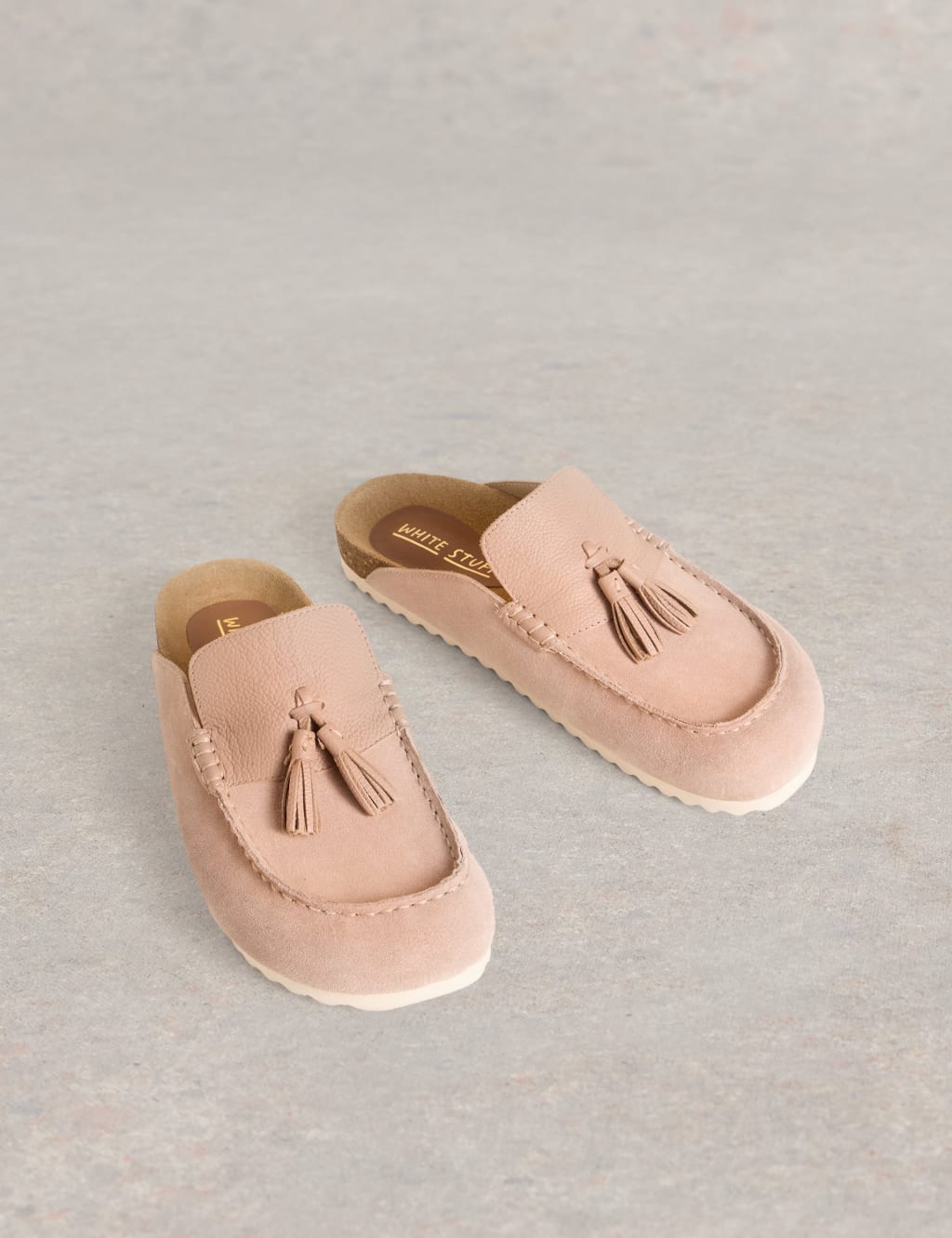 Suede Tassel Slip On Footbed Mules 2 of 4