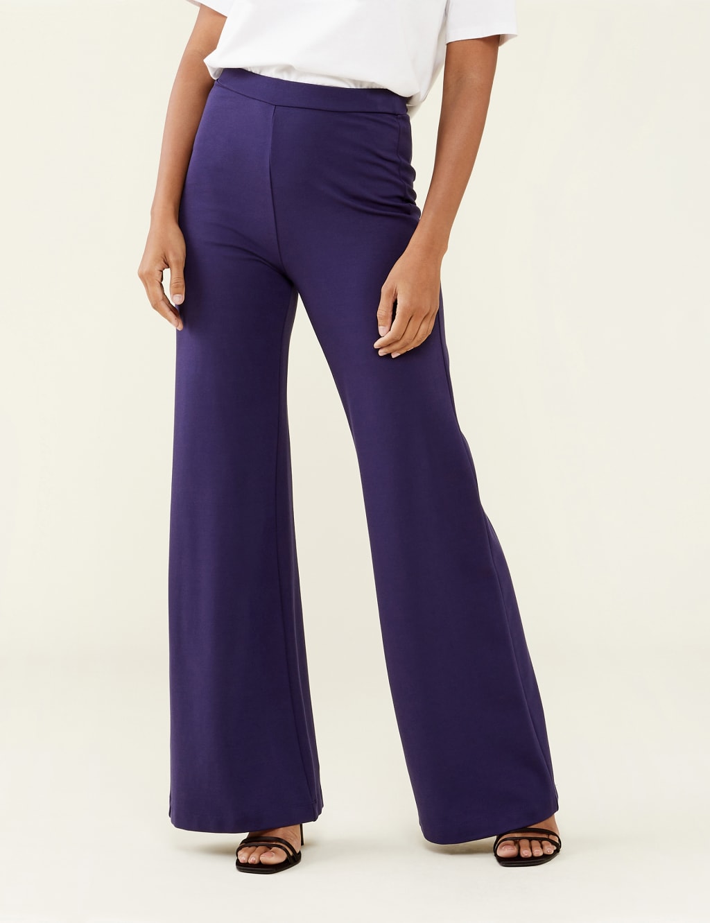 Elasticated Waist Wide Leg Trousers 3 of 5