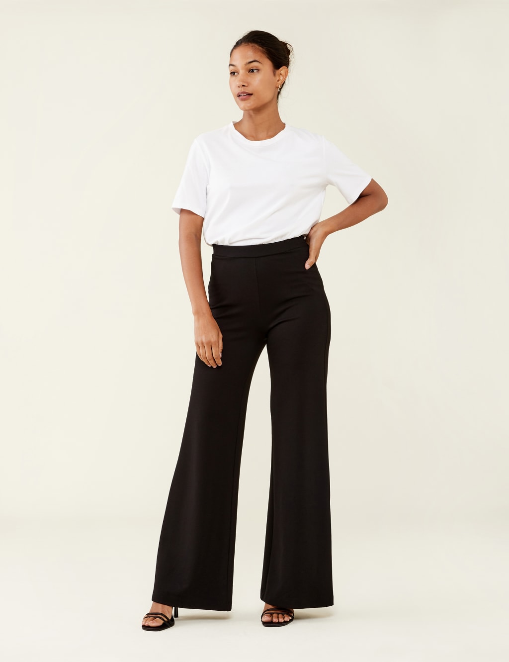 Elasticated Waist Wide Leg Trousers 3 of 5