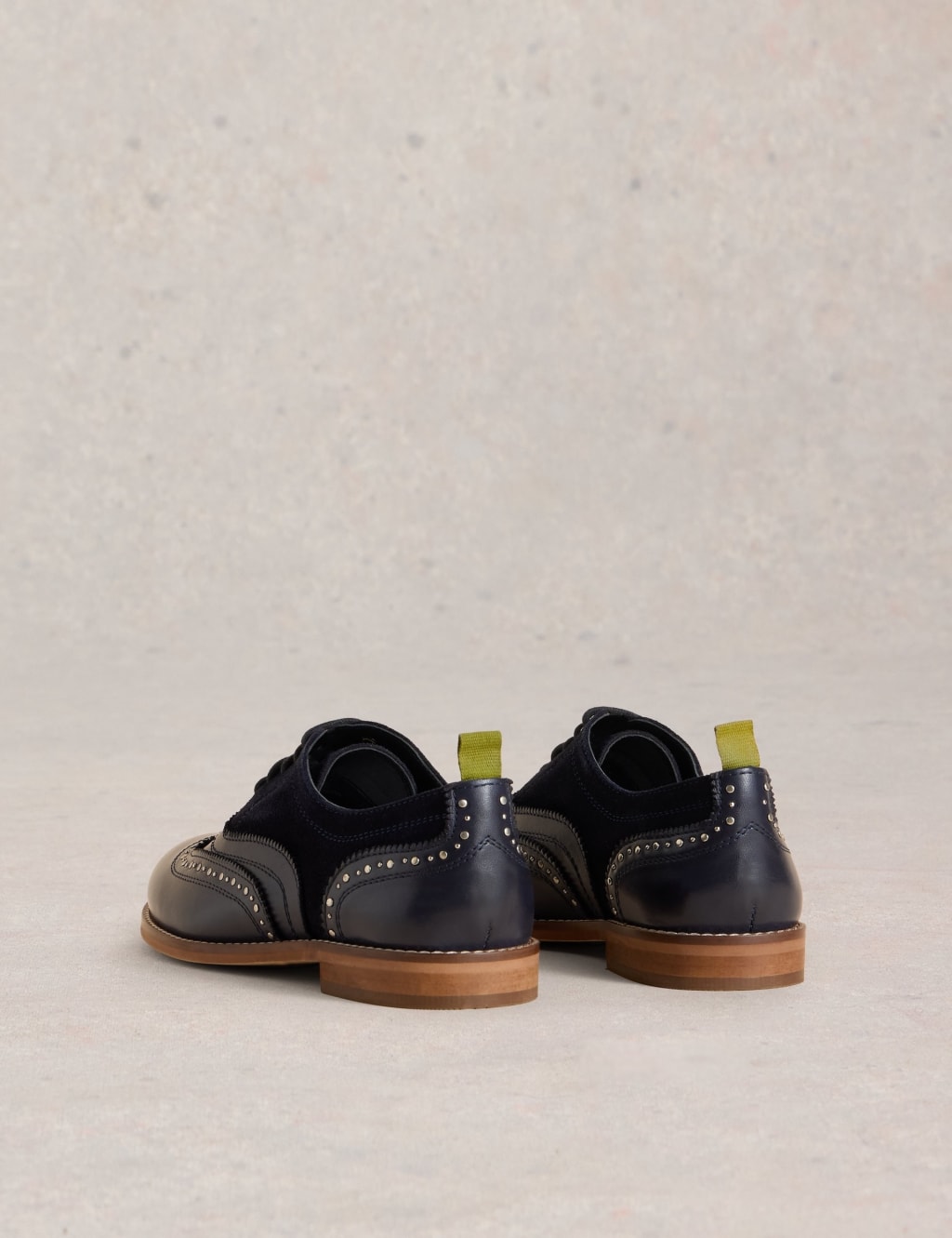 Leather Studded Flat Brogues 3 of 4