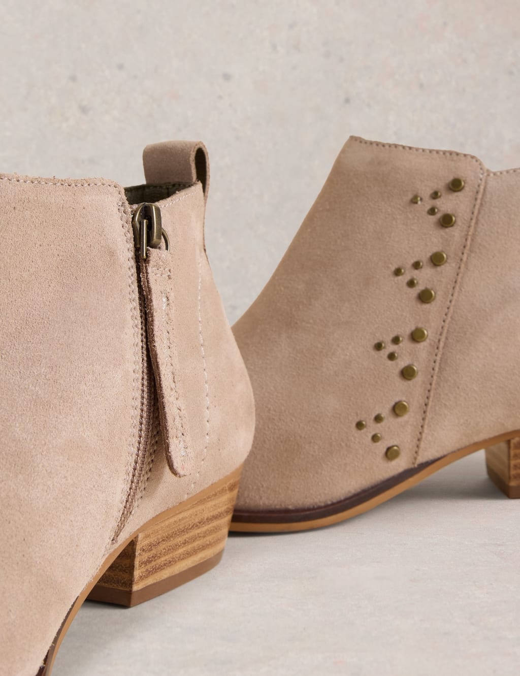 Studded block heel booties discount