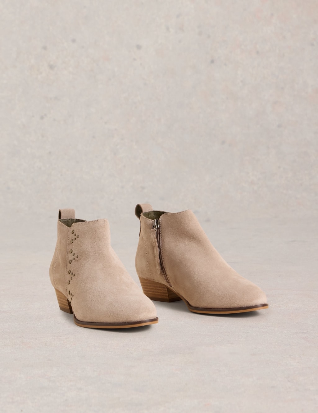 Studded Block Heel Ankle Boots 2 of 4