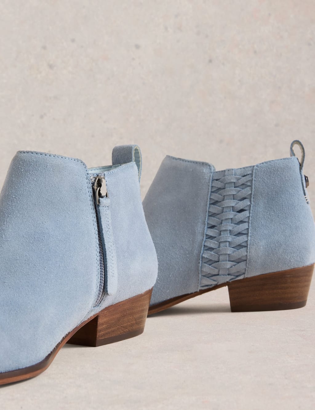 Suede Block Heel Ankle Boots 4 of 4