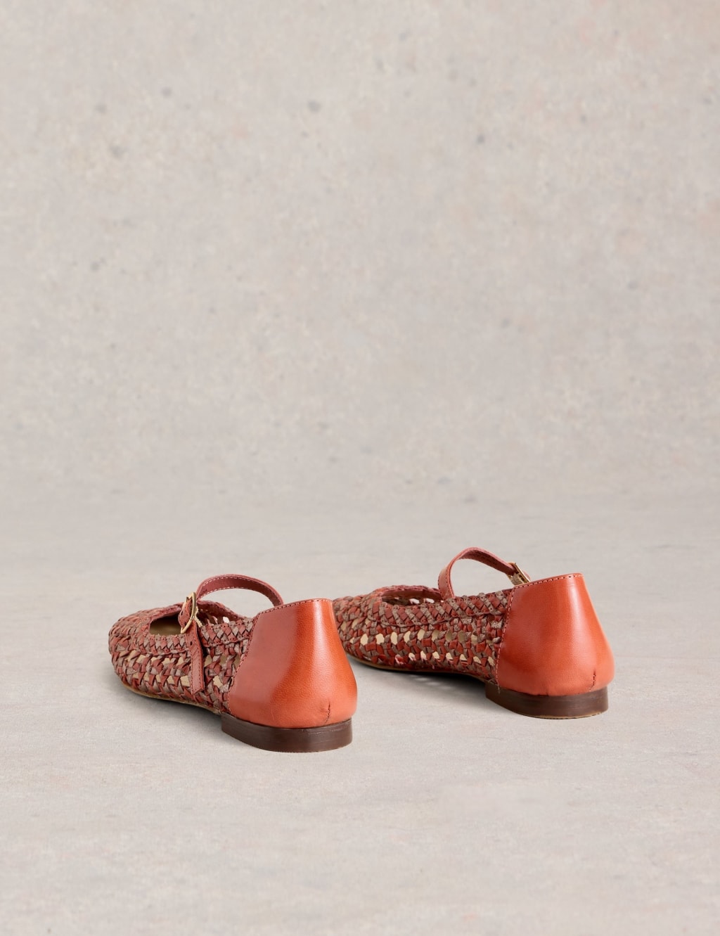 Leather Woven Flat Mary Jane Ballet Pumps 3 of 4