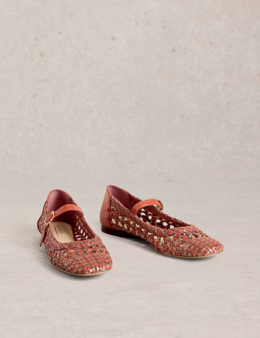 Leather Woven Flat Mary Jane Ballet Pumps 2 of 4