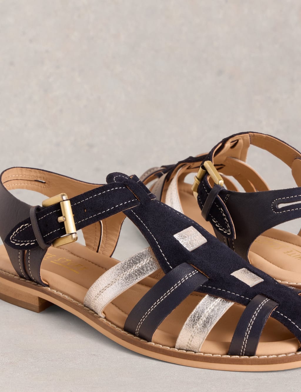 Leather Ankle Strap Flat Fisherman Sandals 4 of 4