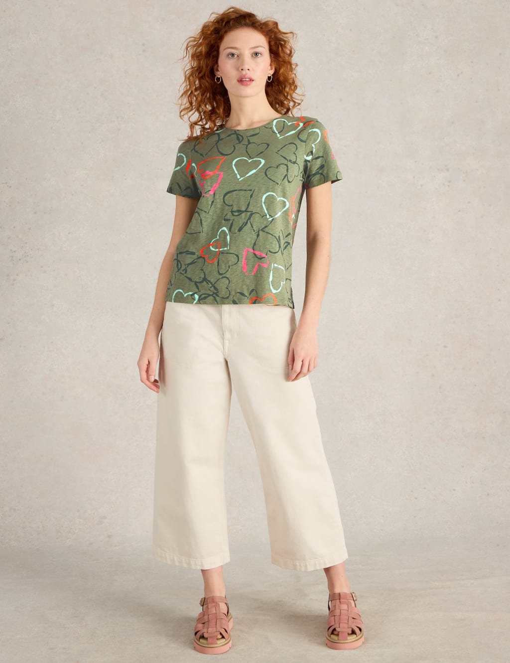 Pure Cotton Heart Print T-Shirt 3 of 6
