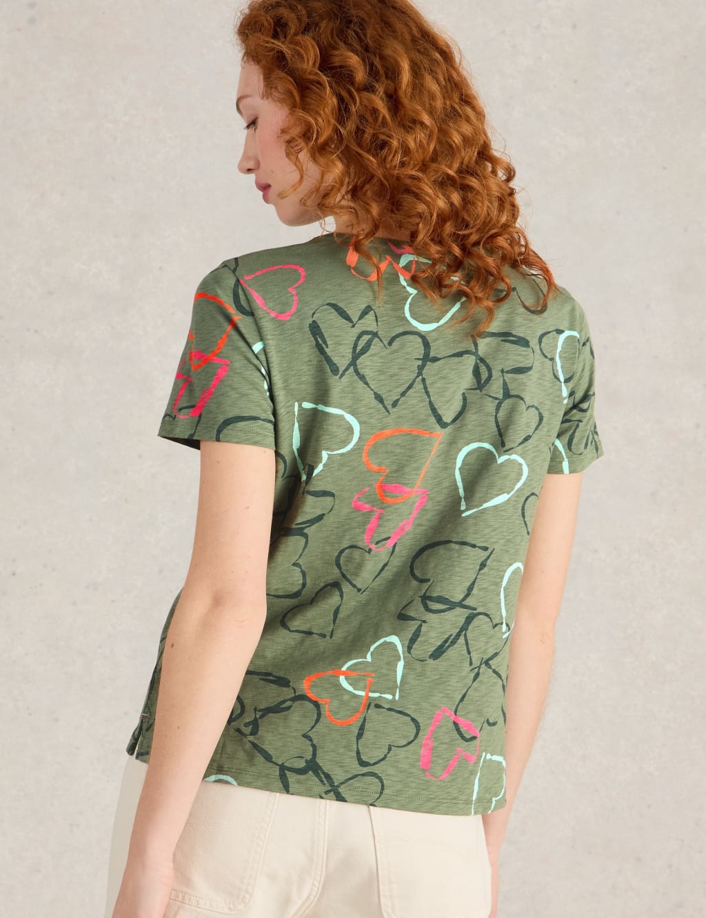 Pure Cotton Heart Print T-Shirt 4 of 6