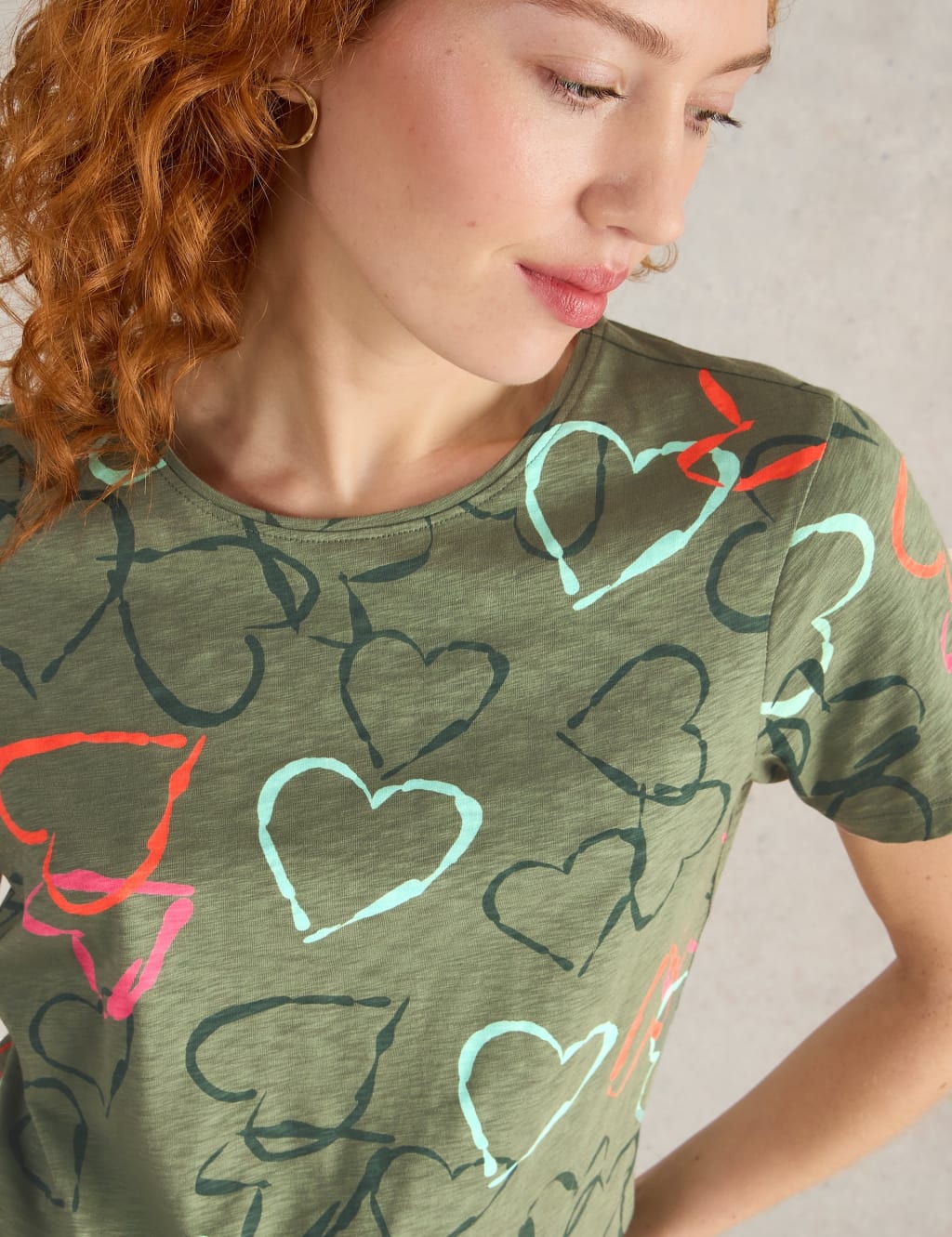 Pure Cotton Heart Print T-Shirt 5 of 6
