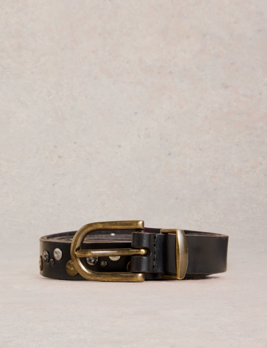 Leather Studded Jeans Belt 2 of 3