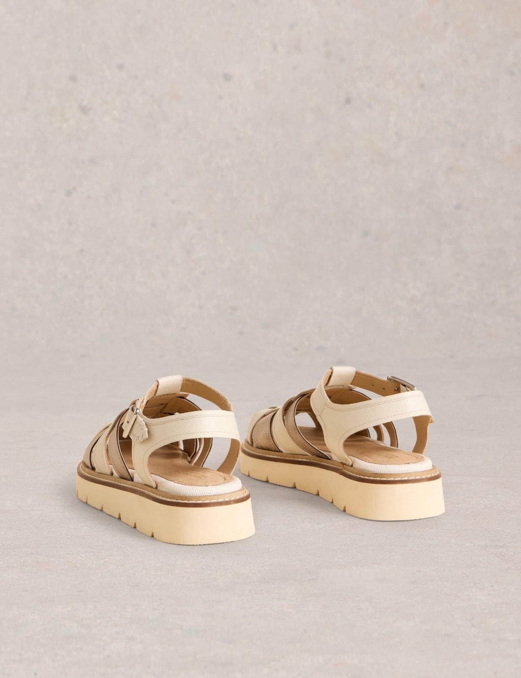 Leather Buckle Ankle Strap Flat Sandals 3 of 4