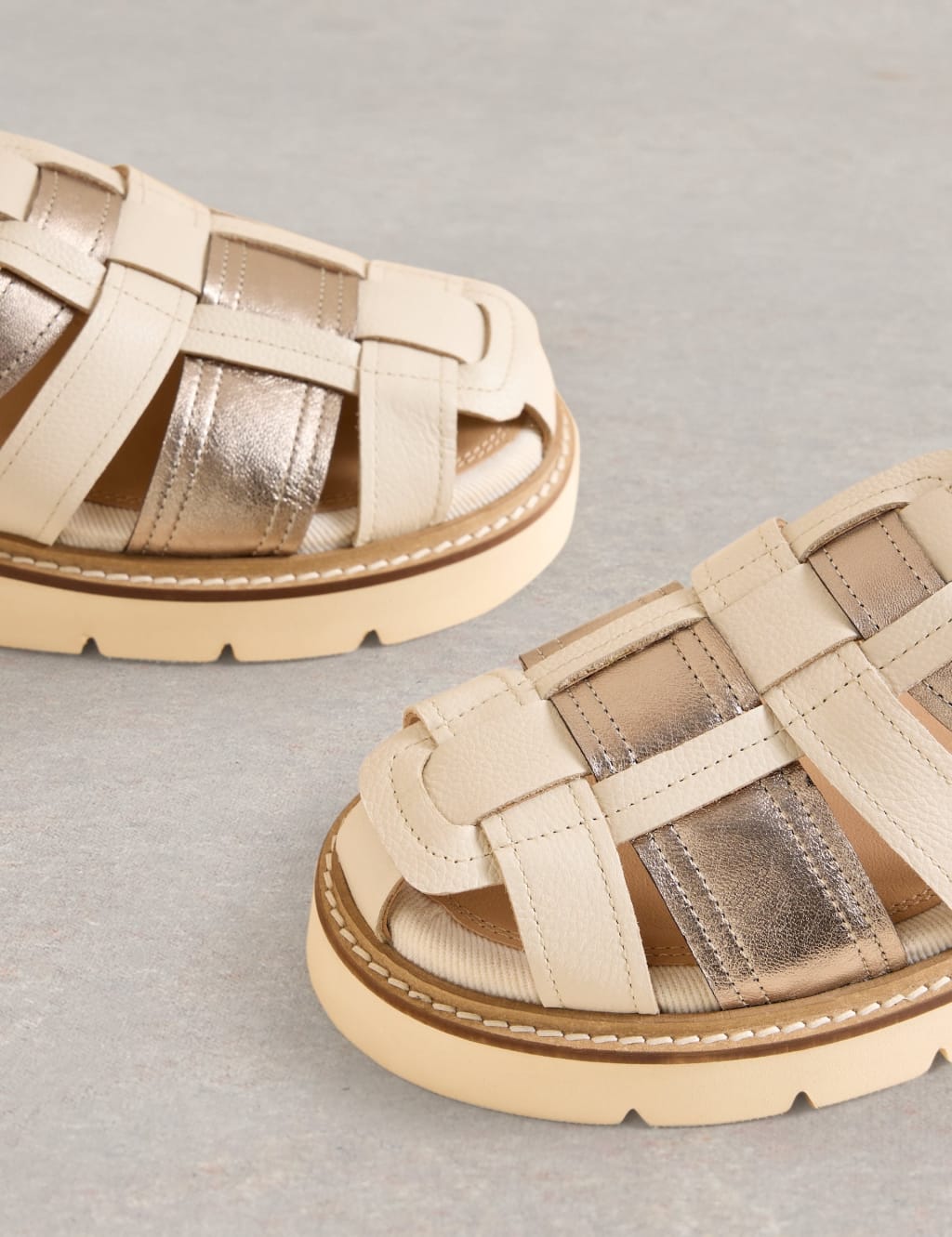 Leather Buckle Ankle Strap Flat Sandals 4 of 4