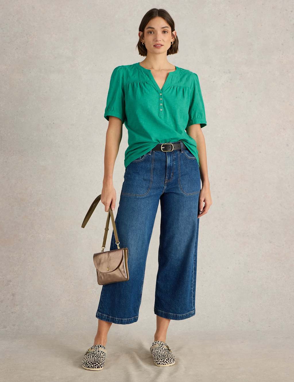 Pure Cotton Broderie V-Neck Top 4 of 7