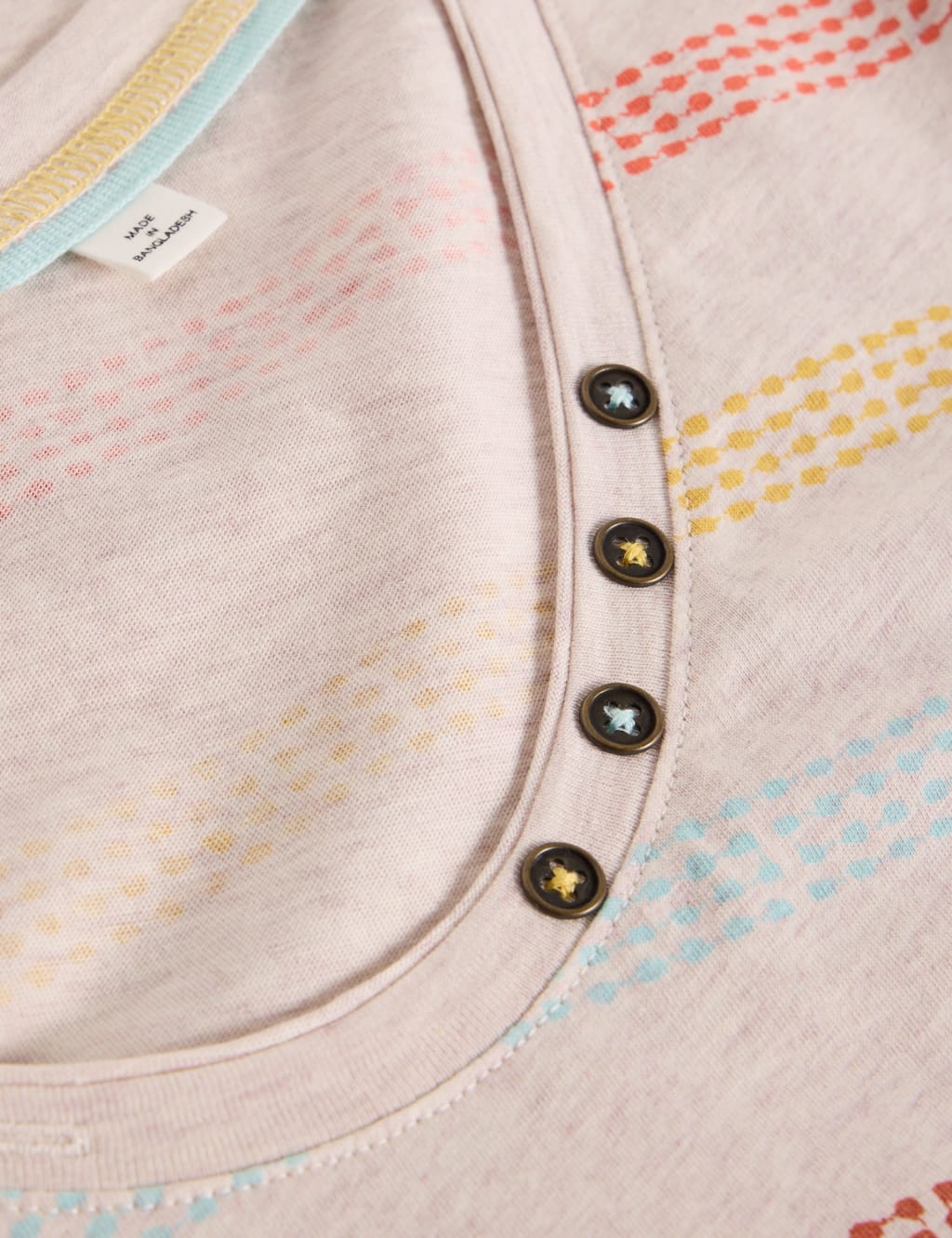 Pure Cotton Striped Scoop Neck T-Shirt 6 of 6