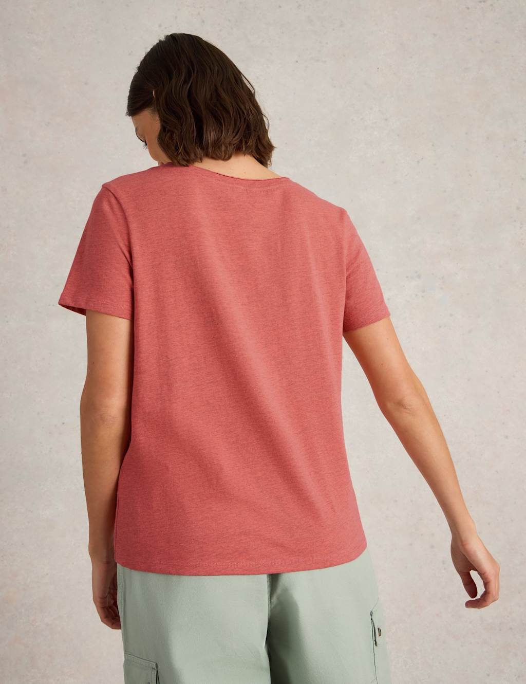 Cotton Rich Scoop Neck T-Shirt 5 of 7