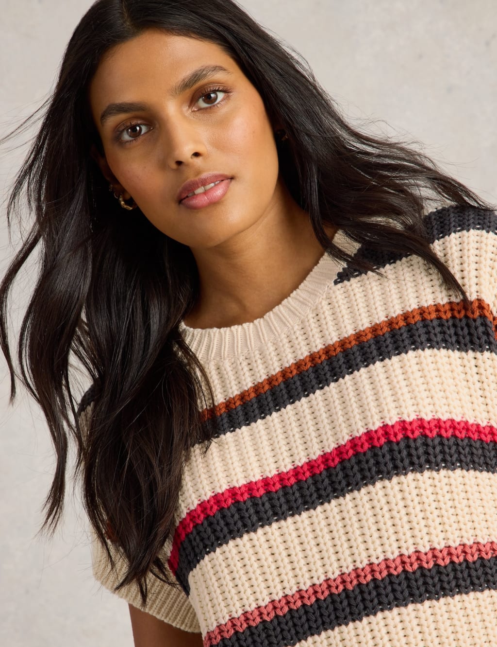 Pure Cotton Striped Knitted Vest 5 of 6