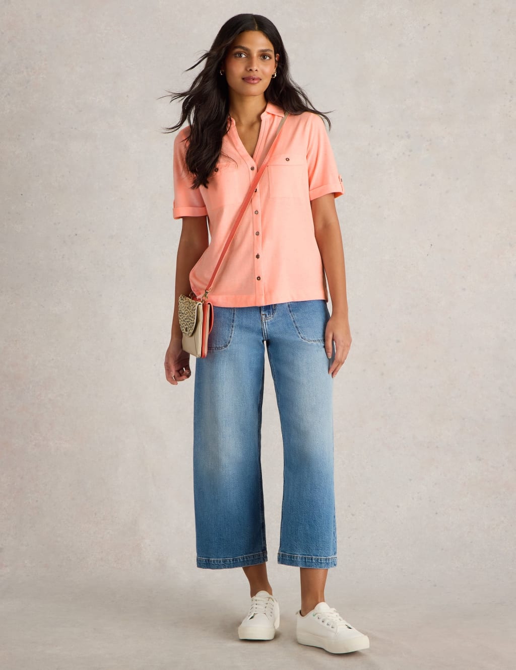Cotton Blend Collared Shirt 3 of 6