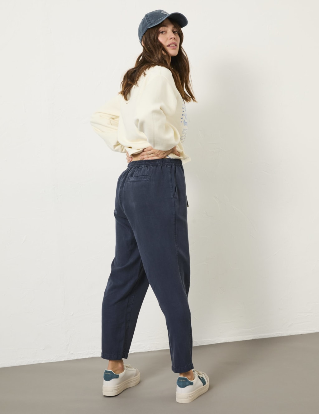Pure Lyocell Elasticated Waist Trousers 3 of 5