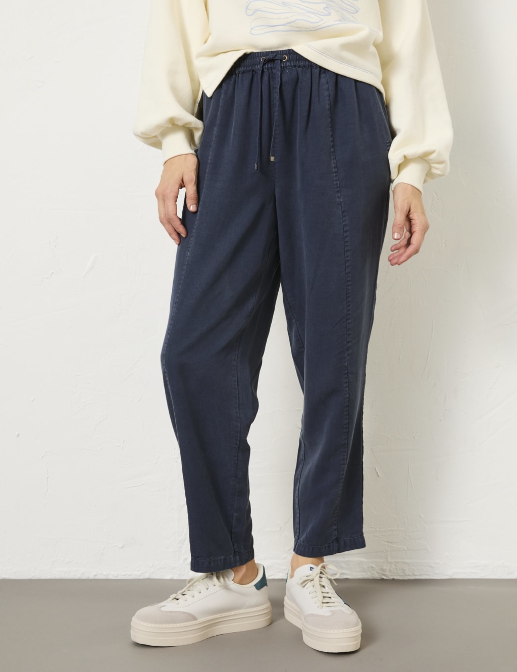 Pure Lyocell Elasticated Waist Trousers 4 of 5