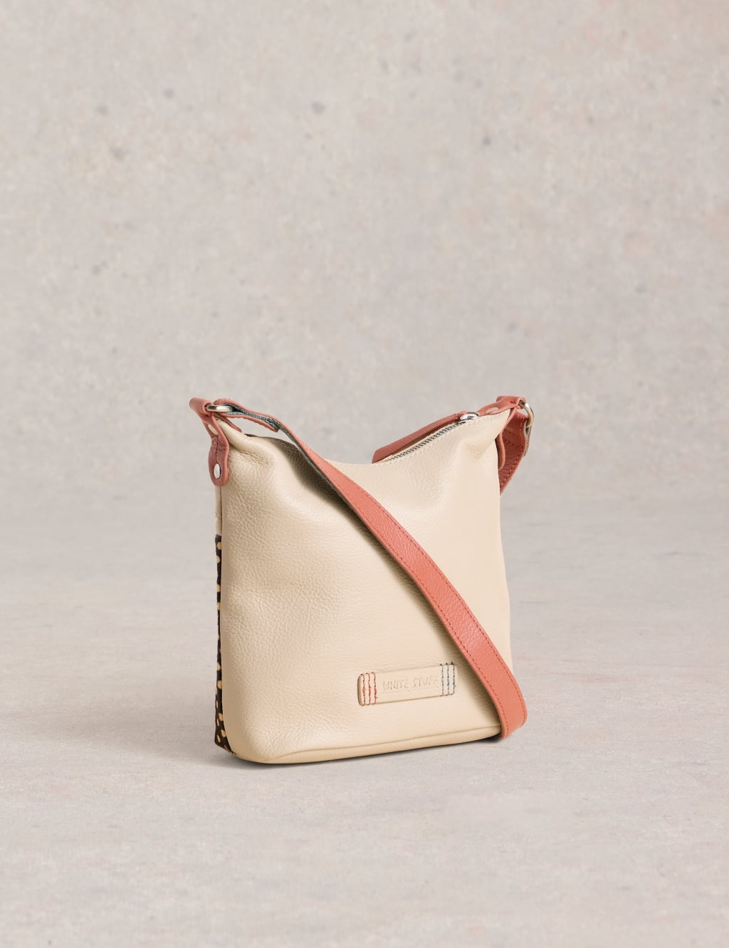 Leather Colour Block Cross Body Bag 3 of 4