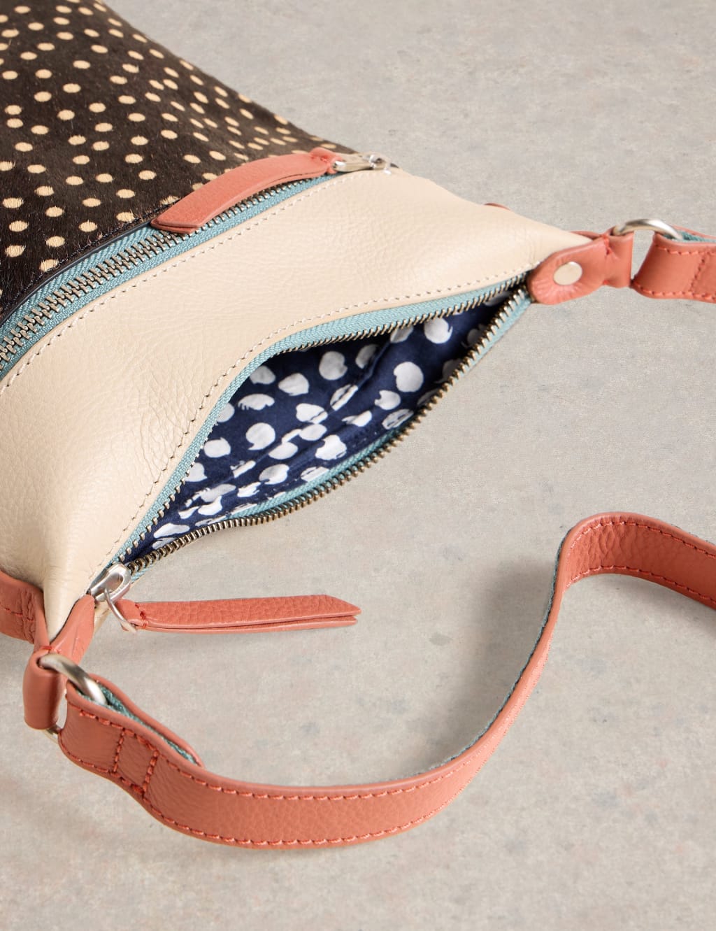 Leather Colour Block Cross Body Bag | White Stuff | M&S
