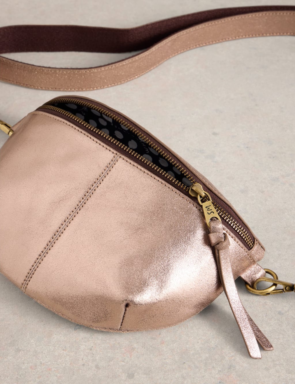 Leather Metallic Cross Body Bag 4 of 4
