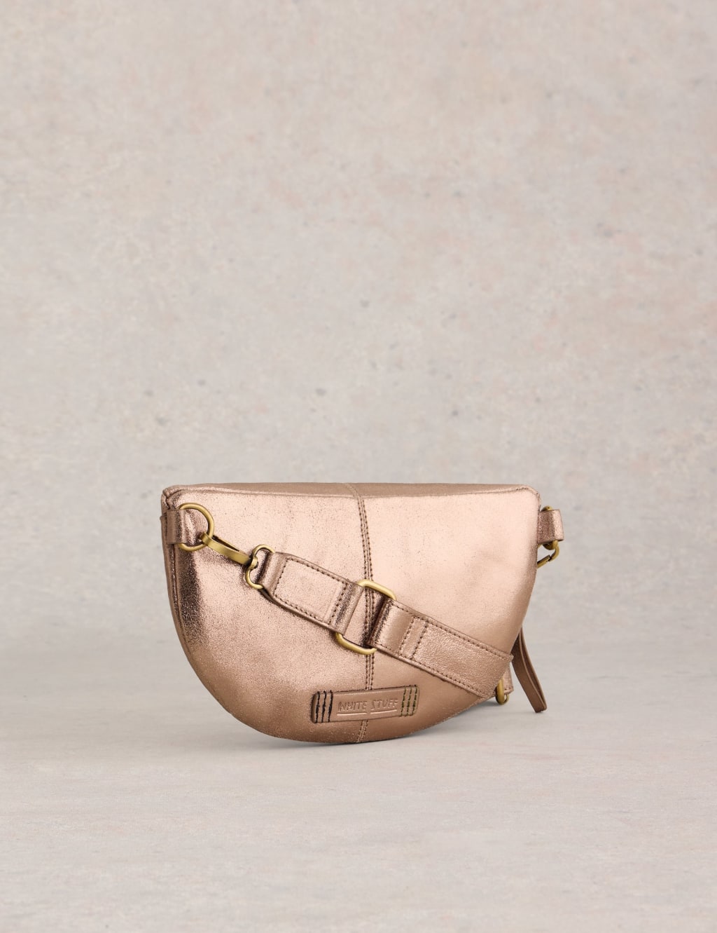Leather Metallic Cross Body Bag 2 of 4
