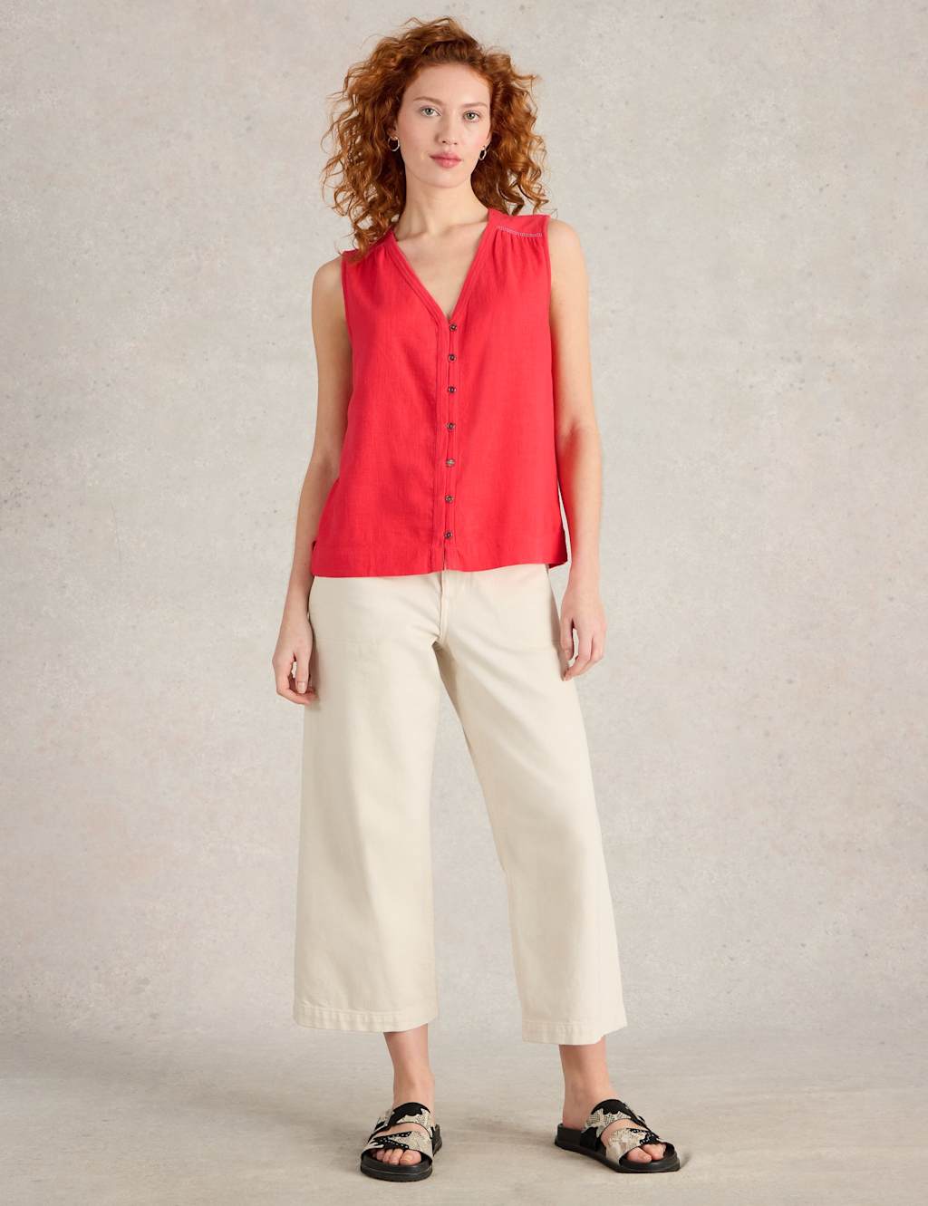 Cotton Rich V-Neck Top 3 of 6