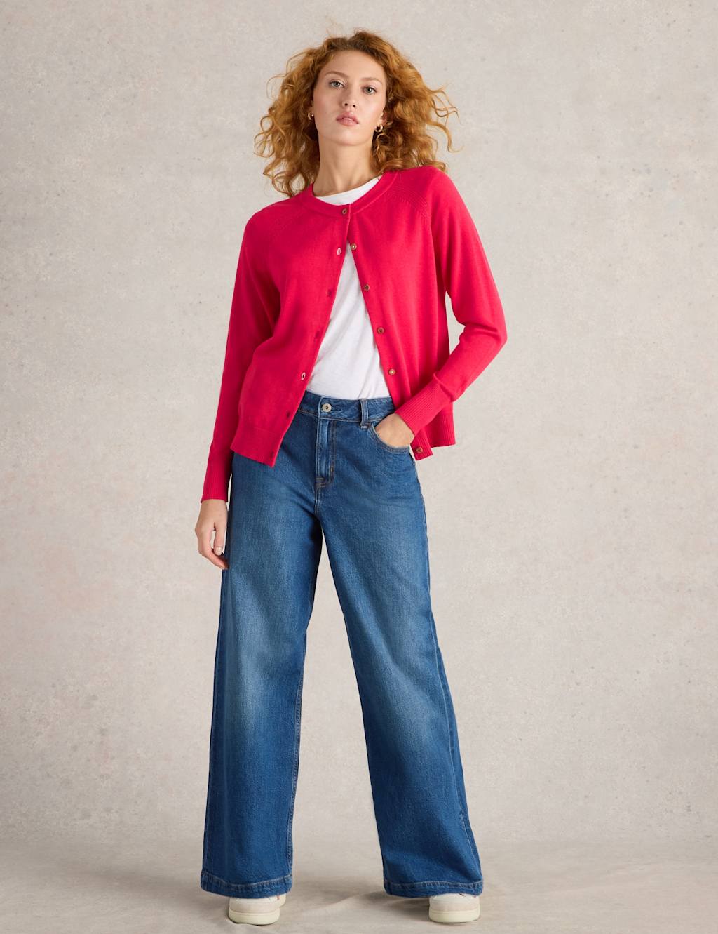 Pure Cotton Crew Neck Cardigan 3 of 6