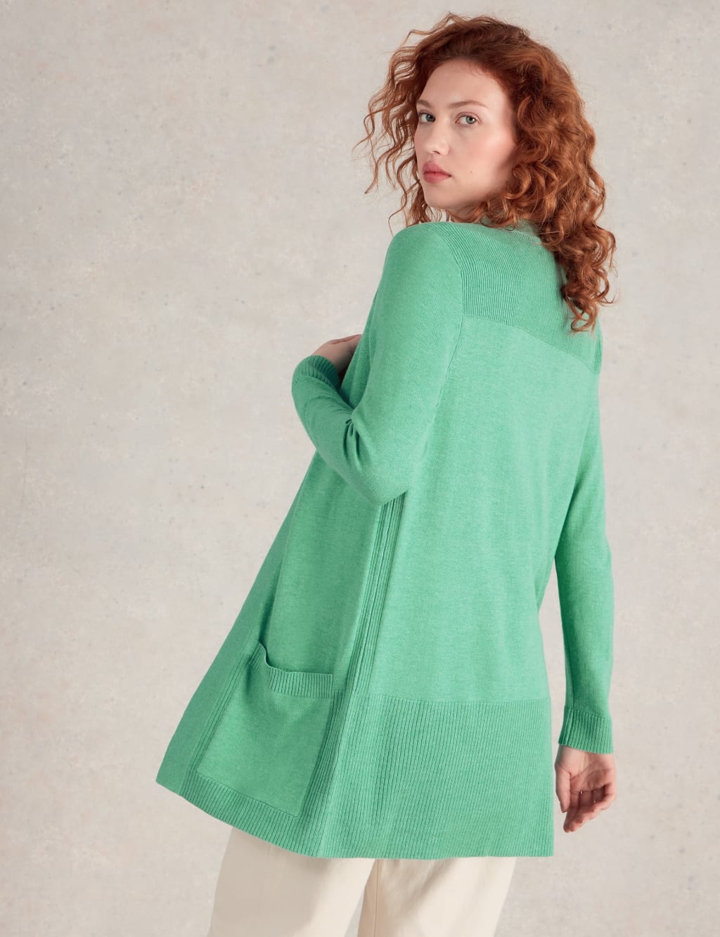 Cotton Blend Edge to Edge Cardigan 4 of 6