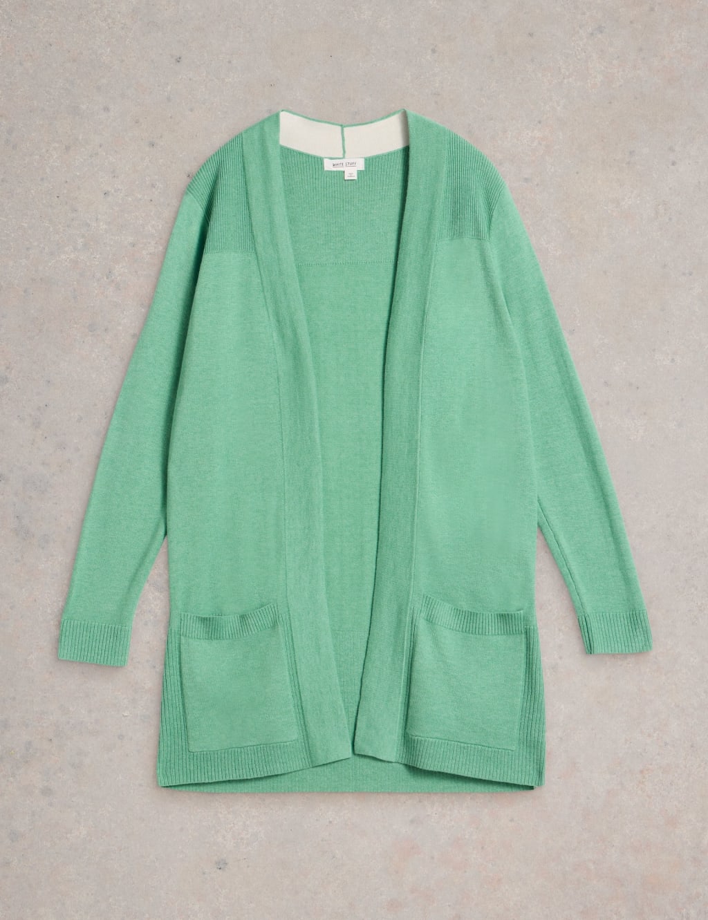 Cotton Blend Edge to Edge Cardigan 2 of 6