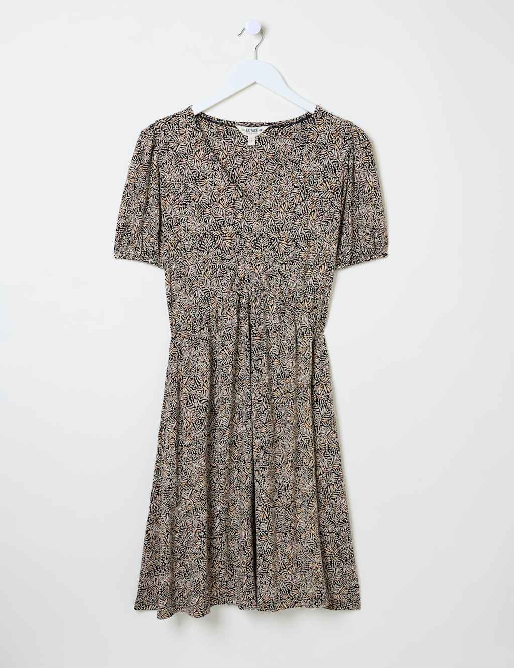 Cotton Rich Printed V-Neck Waisted Dress 2 of 6