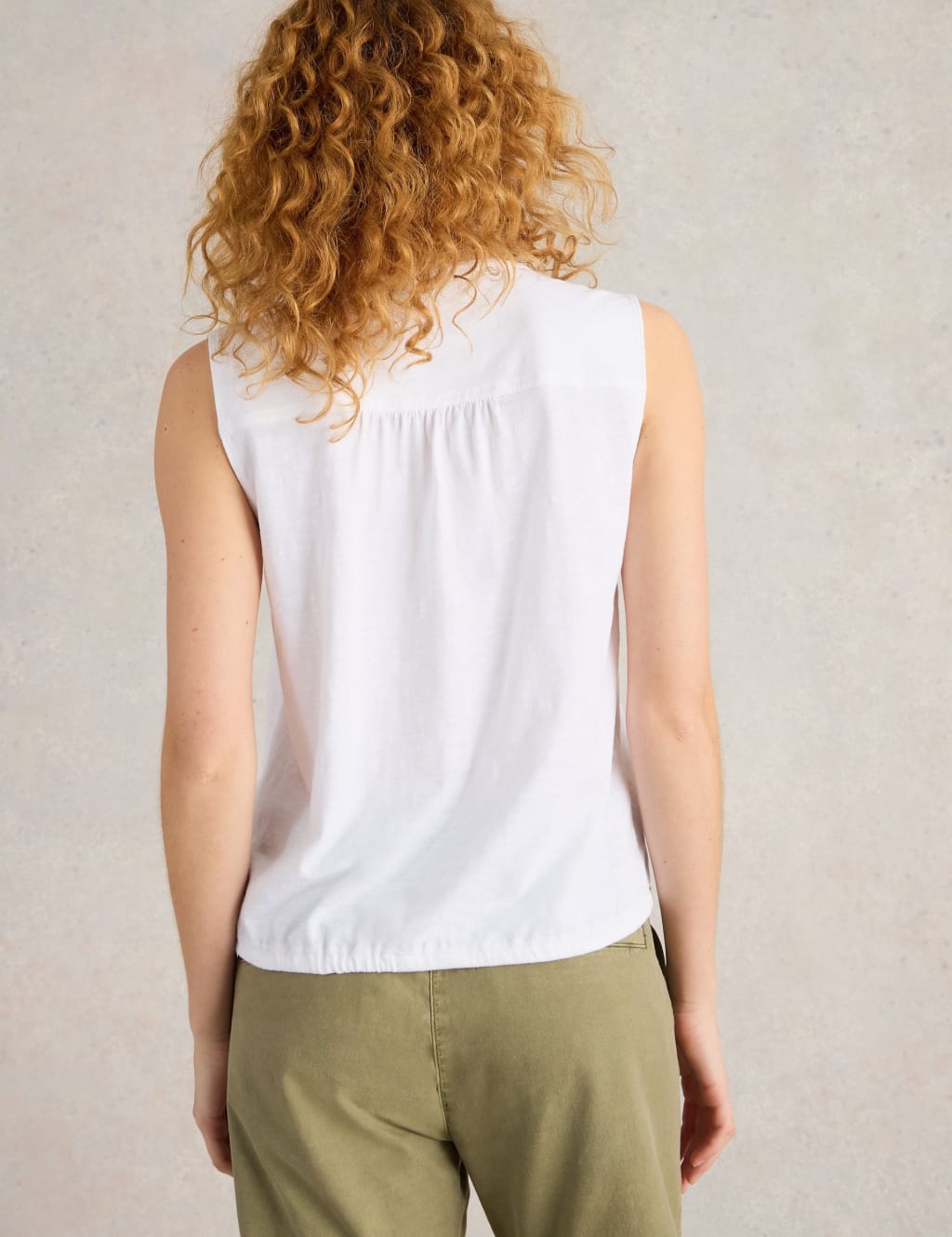 Pure Cotton Embroidered V-Neck Top 4 of 6