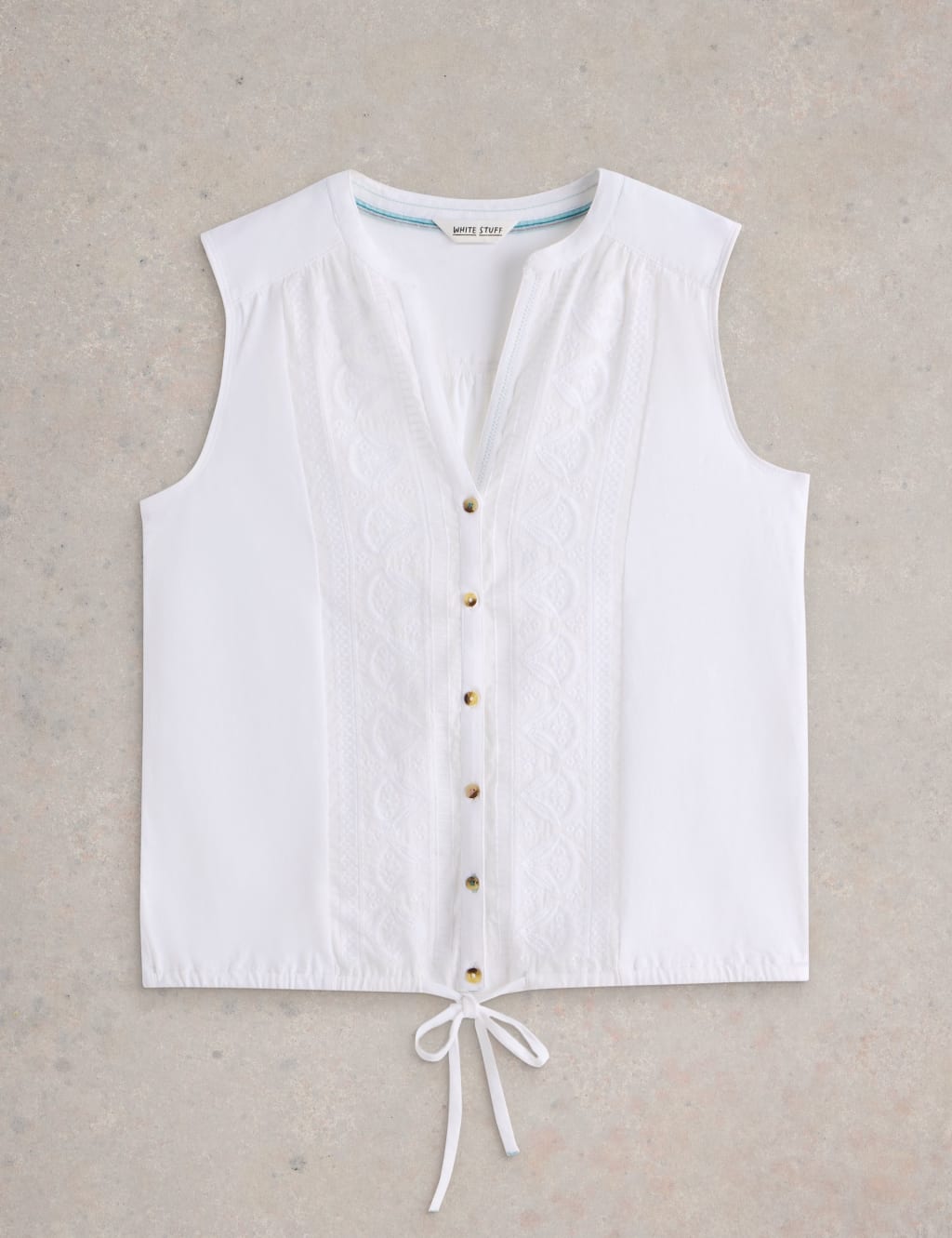 Pure Cotton Embroidered V-Neck Top 2 of 6