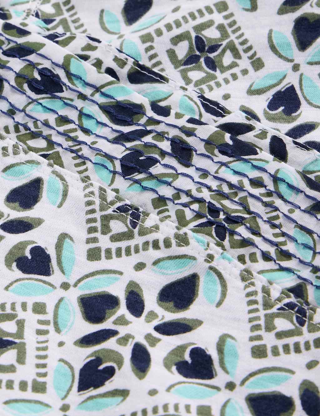 Pure Cotton Printed Scoop Neck T-Shirt 6 of 6