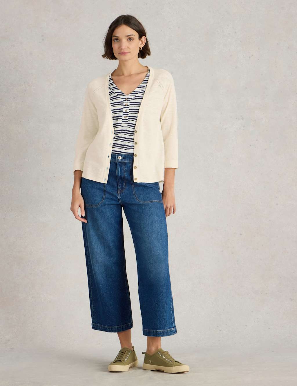 Cotton Rich V-Neck Cardigan 3 of 6