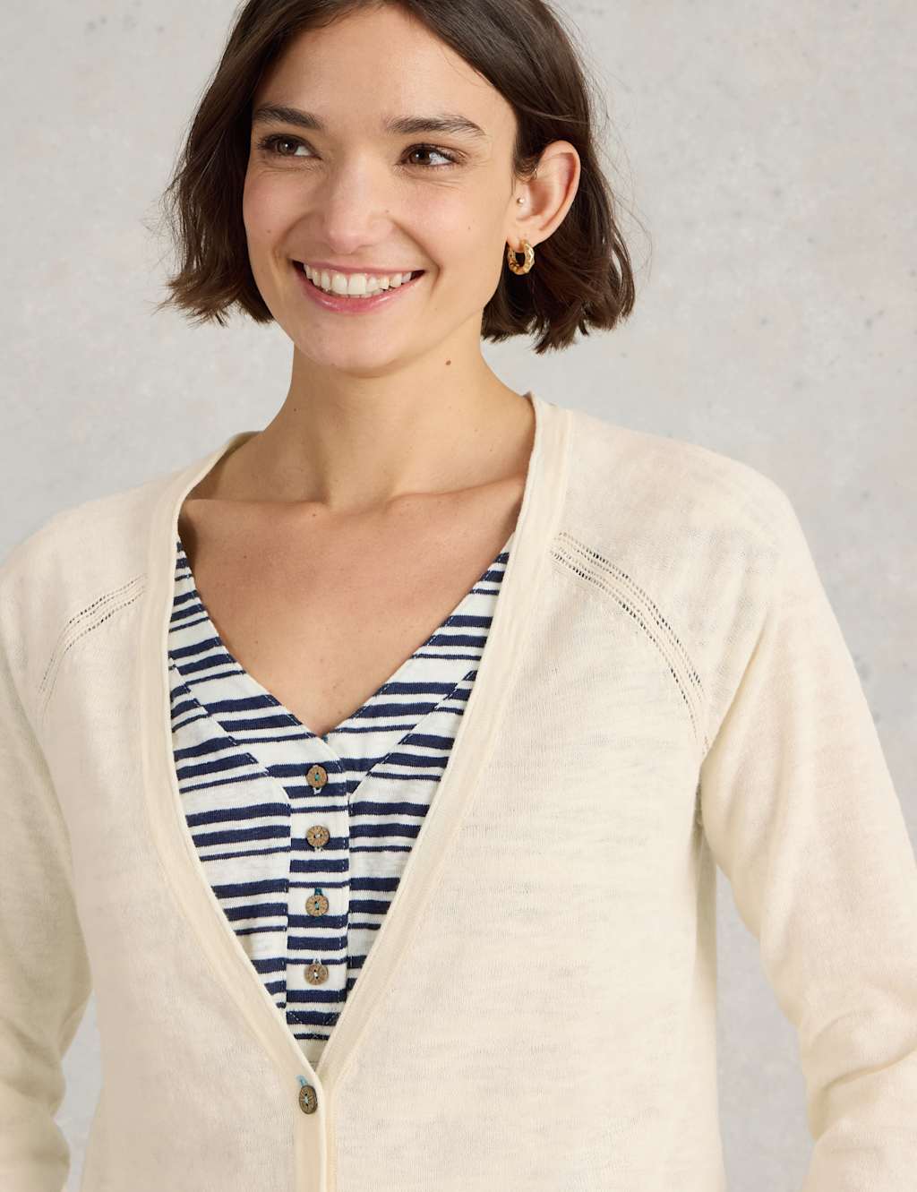 Cotton Rich V-Neck Cardigan 5 of 6