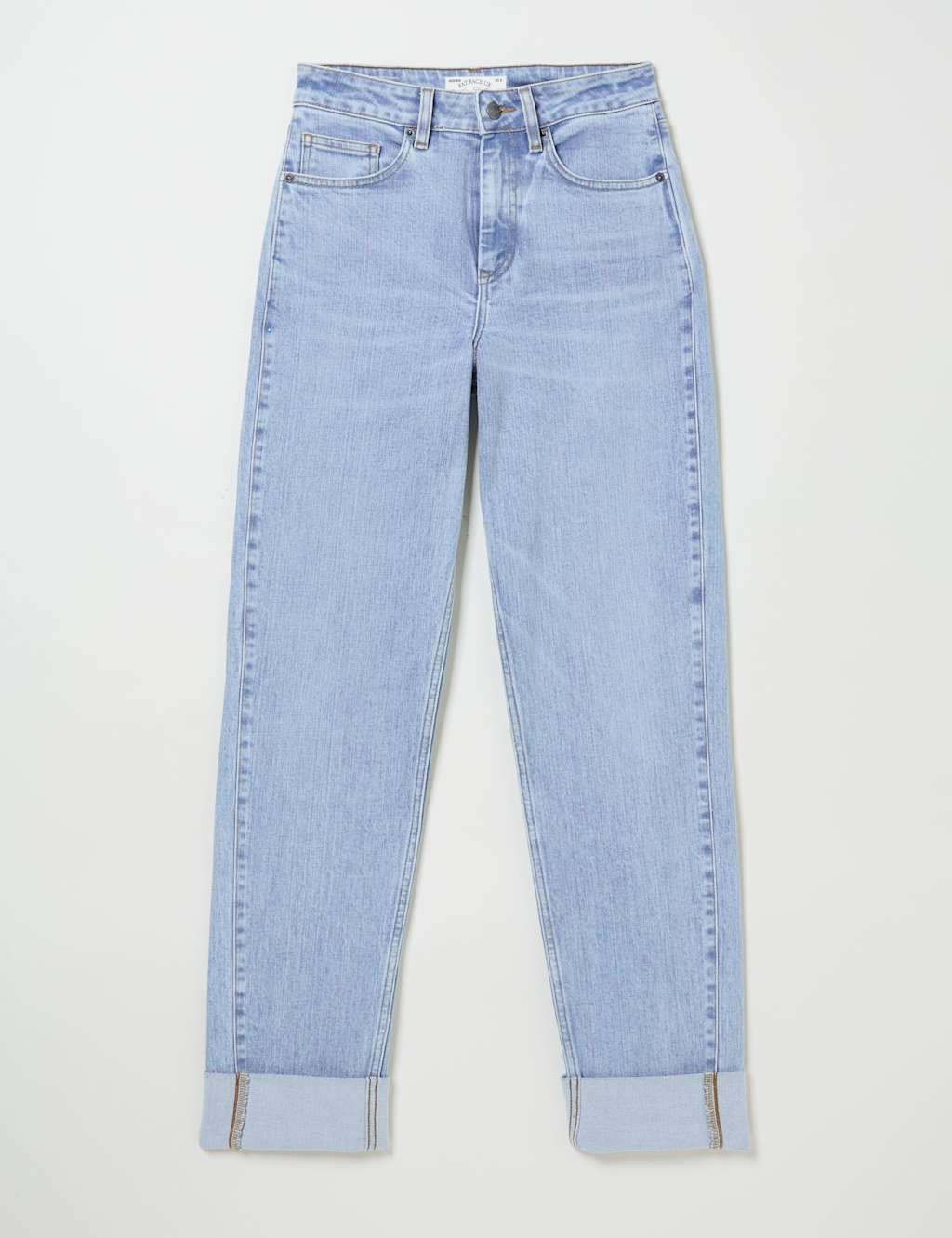 Mid Rise Wide Leg Turn Up Jeans 2 of 4