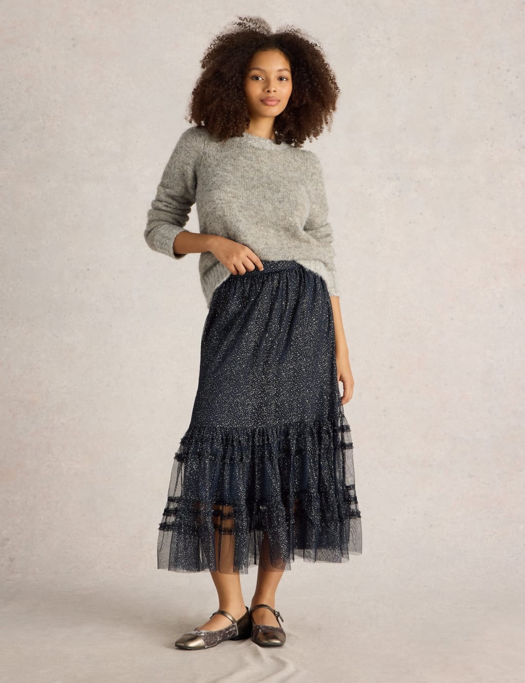 Polka dot skirt ruffle top online