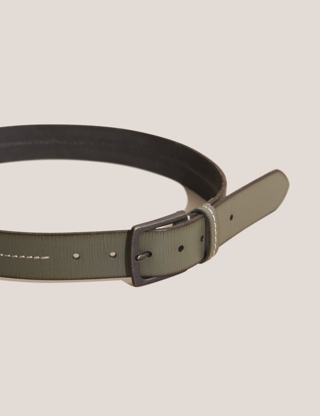 Leather Stitch Jeans Belt 2 of 2