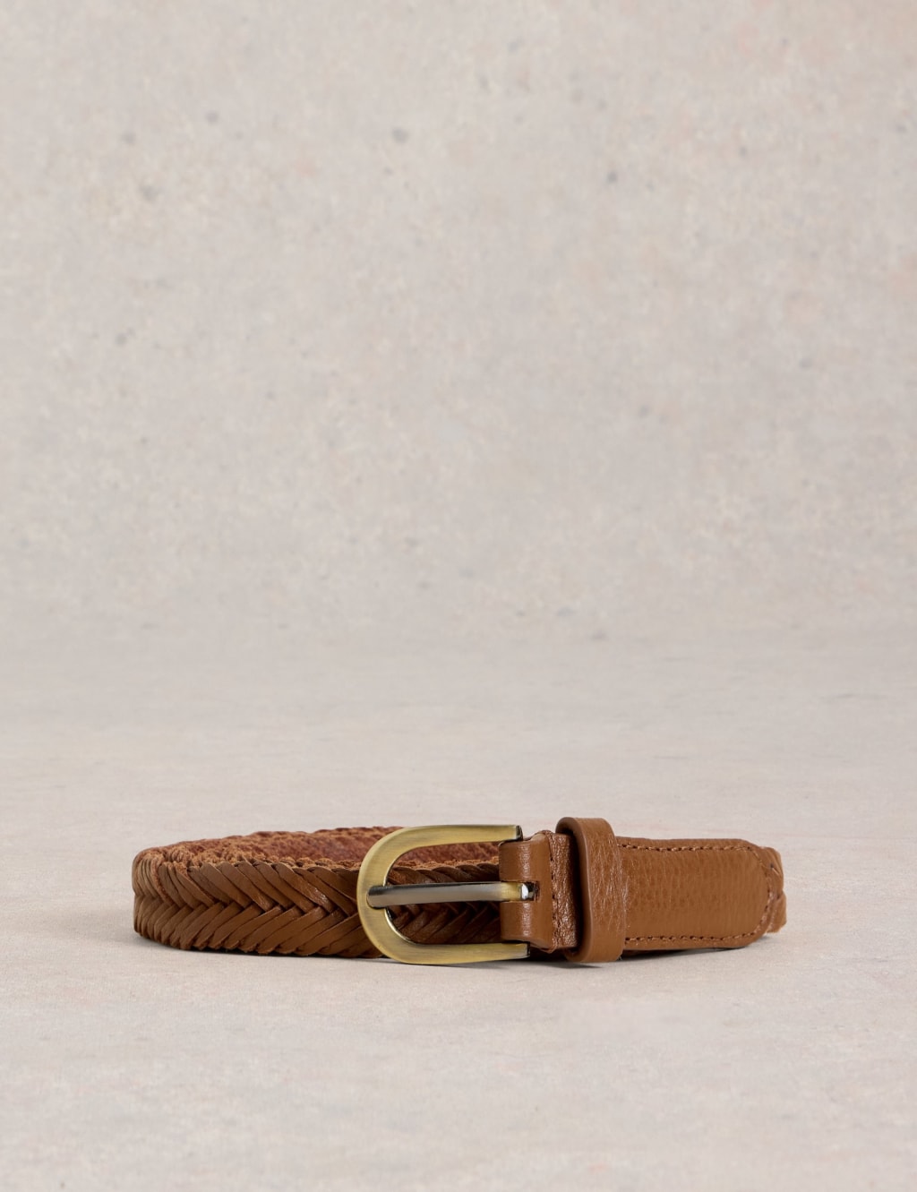 Leather Plaited Skinny Belt White Stuff M S