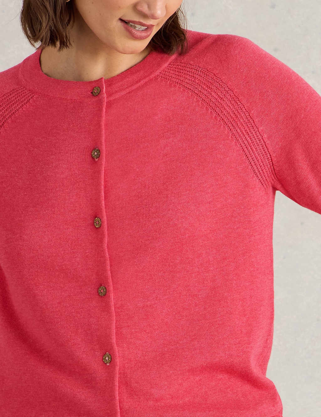 Pure Cotton Crew Neck Cardigan 5 of 6